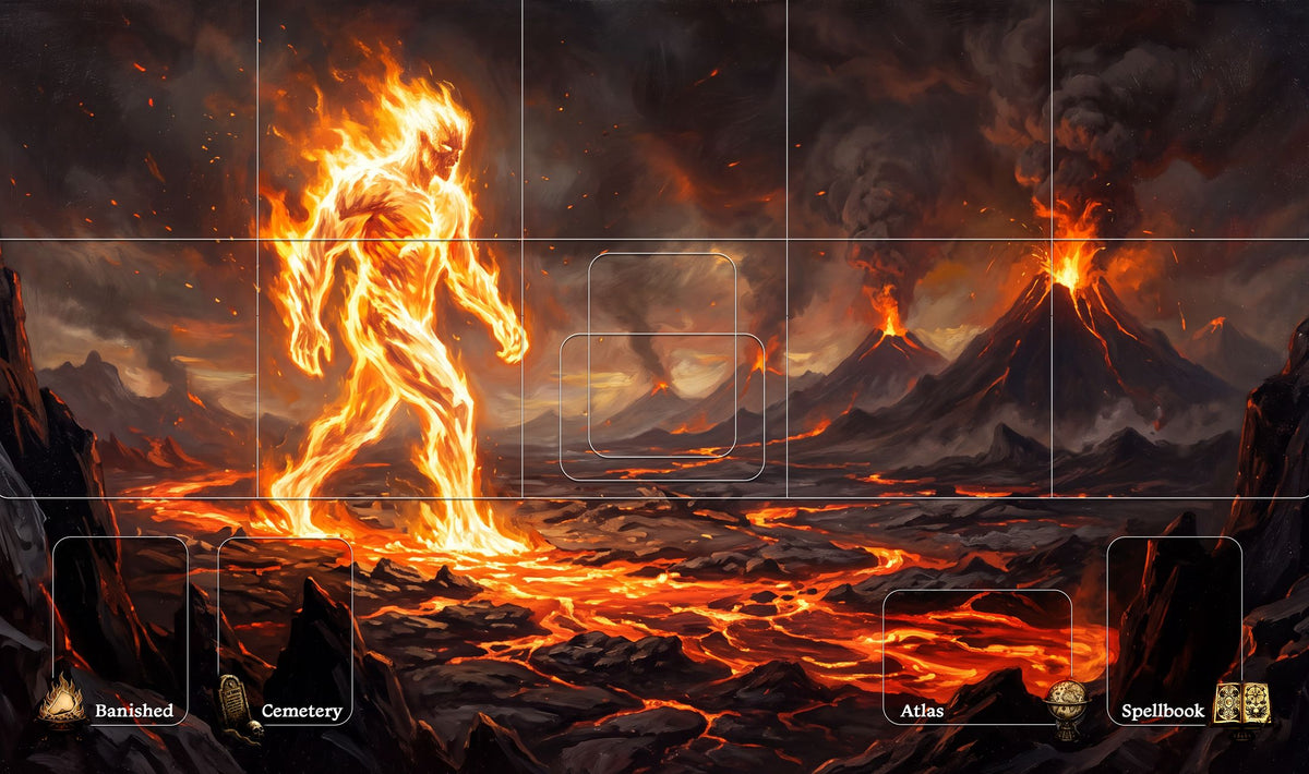 Fire Mage playmat, full artwork