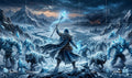 Frost Mage, Legion playmat, full artwork