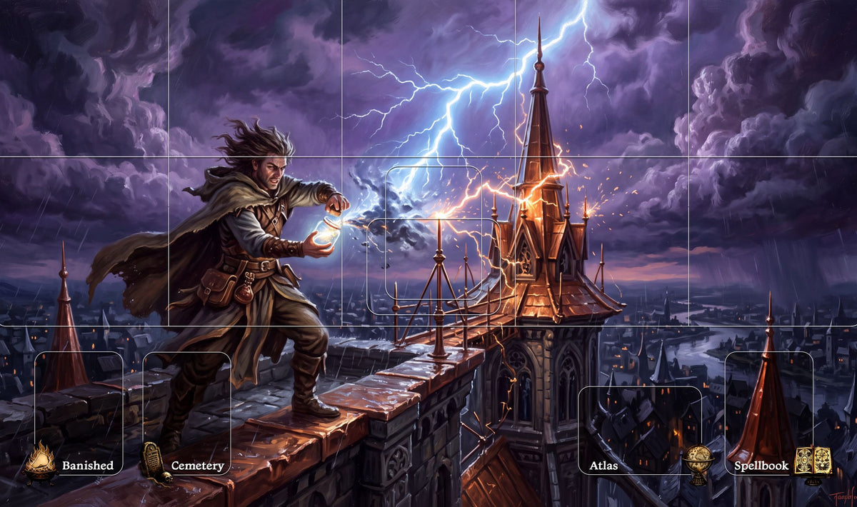 Sparkmage playmat, full artwork